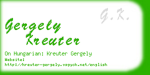gergely kreuter business card